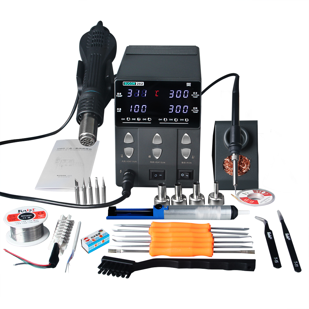 SUGON-202 760W 2 Trong 1 Bộ Hà - đánh giá và giá Smd Rework Station Hot Air Soldering 2 In 1