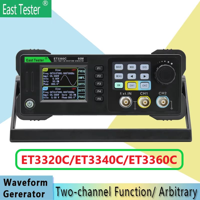 East Tester ET3320/40/60C Mini - đánh giá và giá Dual Channel Arbitrary Waveform Function Generator 60Mhz