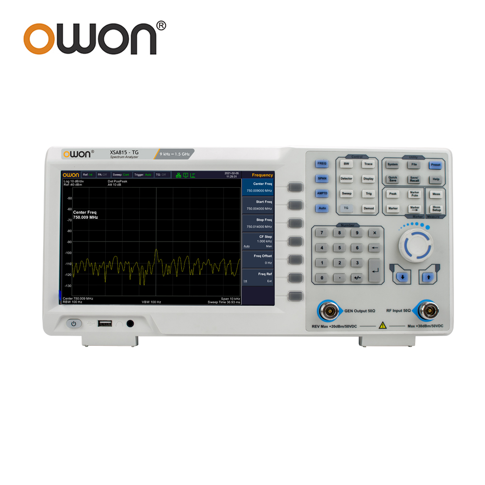 OWON XSA815TG Digital Spectrum - đánh giá và giá Spectrum Analyzer Tracking Generator 1.5Ghz